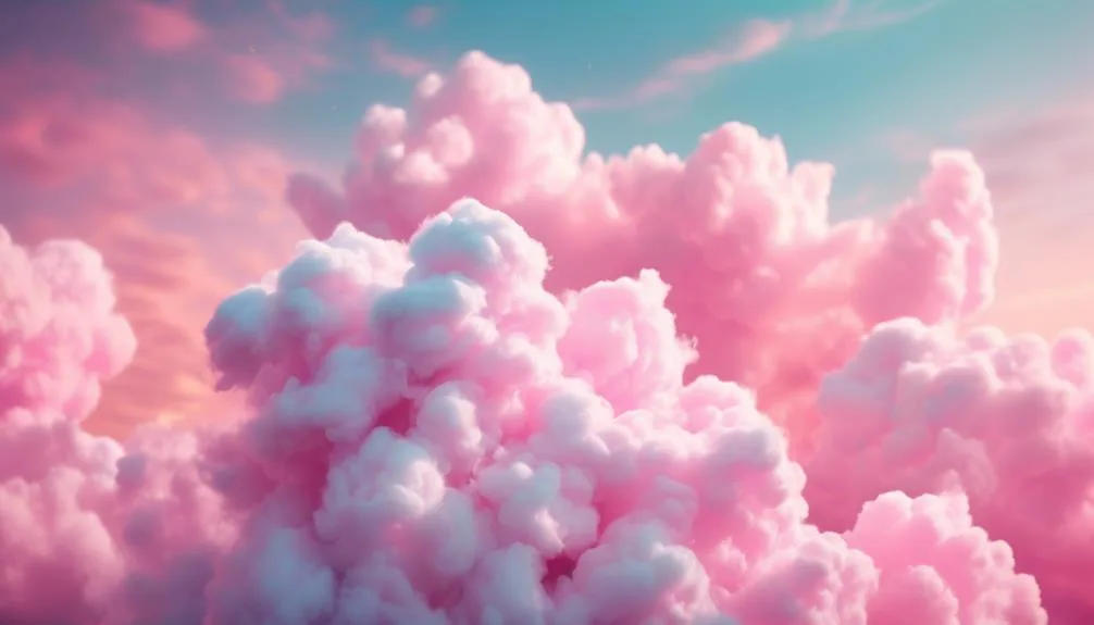 symbolic cotton candy clouds