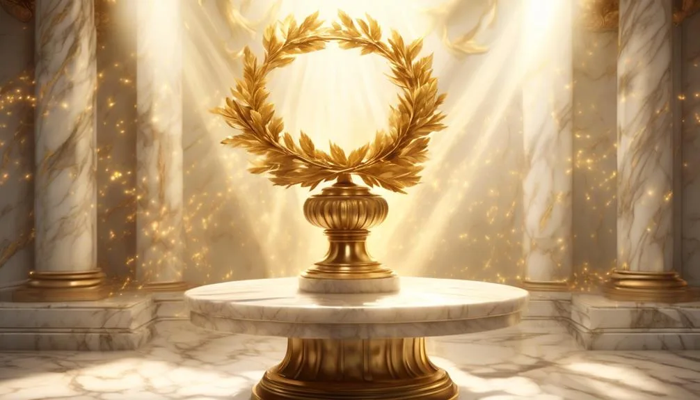 golden laurel wreath crown