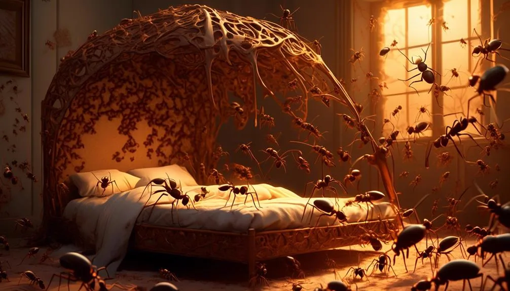 symbolism of ants on bed