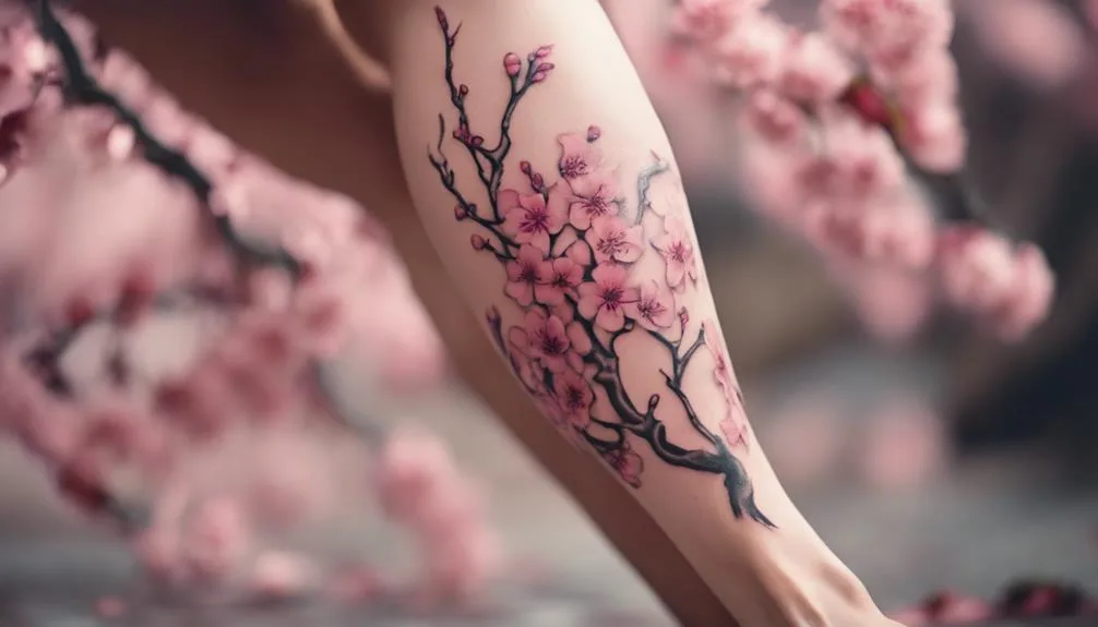 beautiful sakura tattoo design