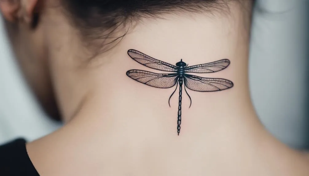 stylish dragonfly tattoo design