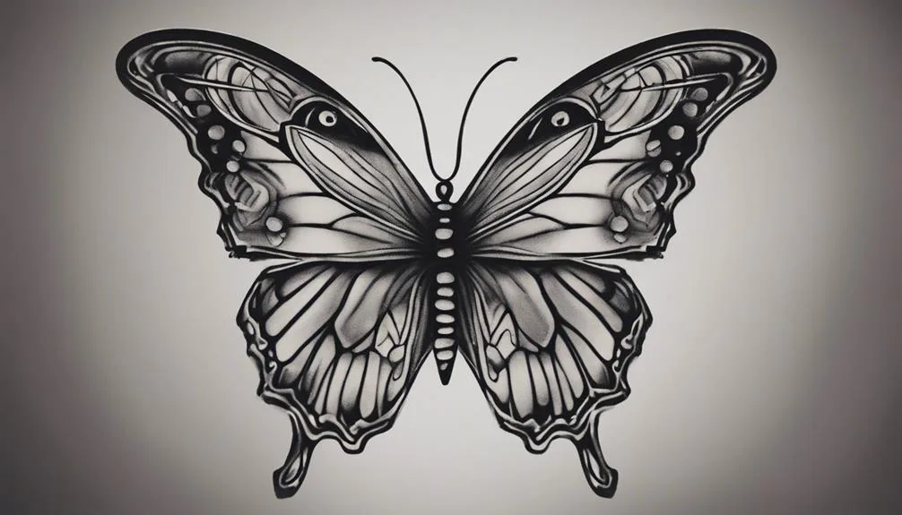 tattoo design with butterfly
