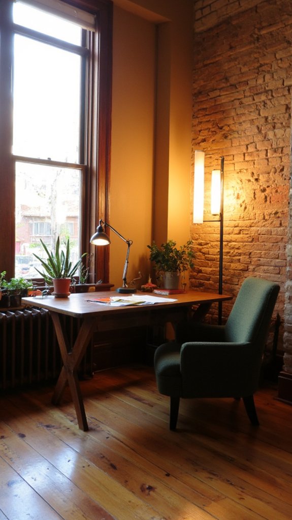 balanced natural and artificial lighting