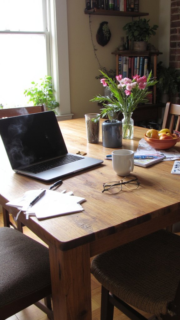 balanced workspace for productivity