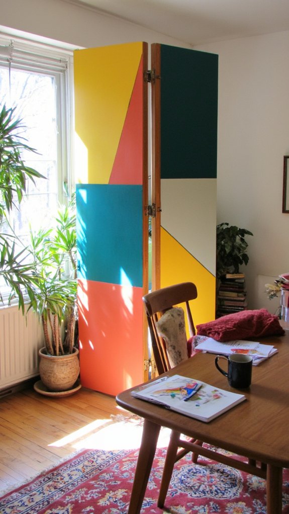 bold colorful room dividers