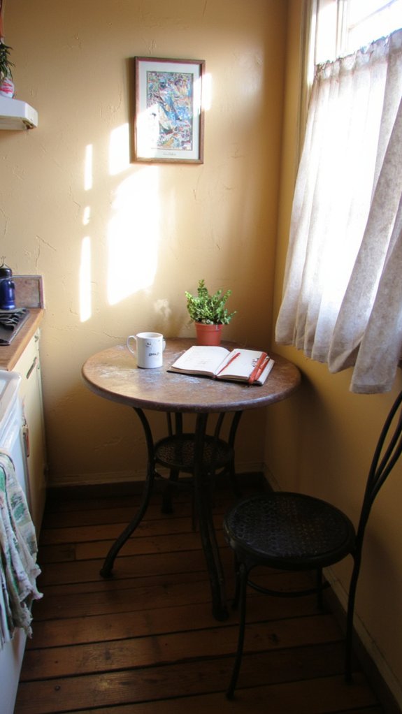 charming bistro table nook