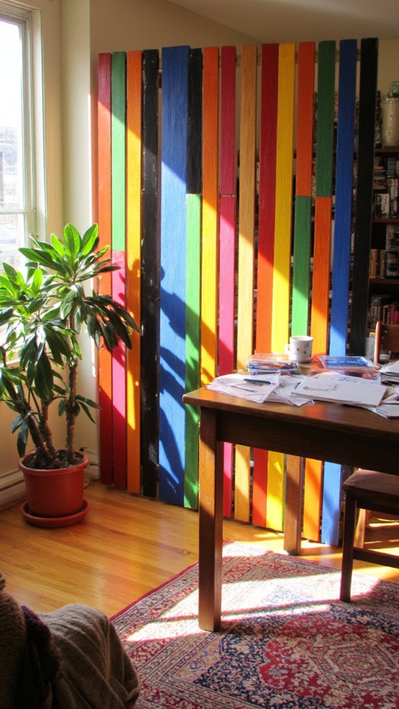 colorful home office dividers
