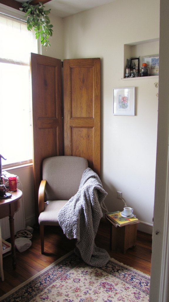 cozy reading nook creation