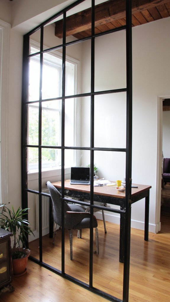 elegant glass panel partitions