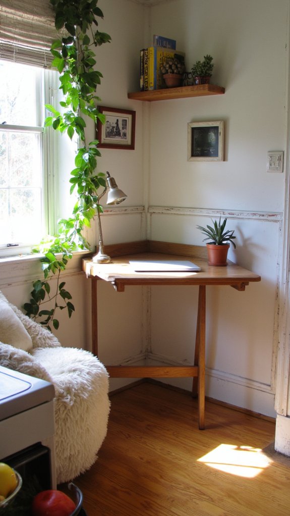 fold down desk workspace solution