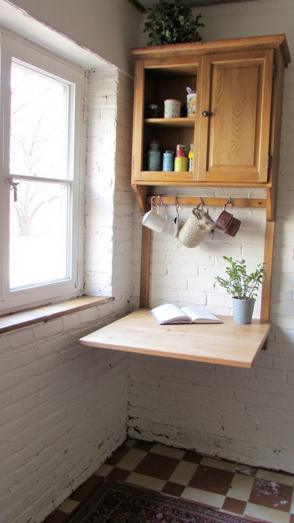 folding desk space saving solution