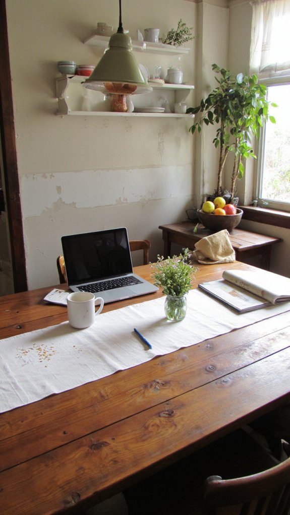 functional kitchen table workspace
