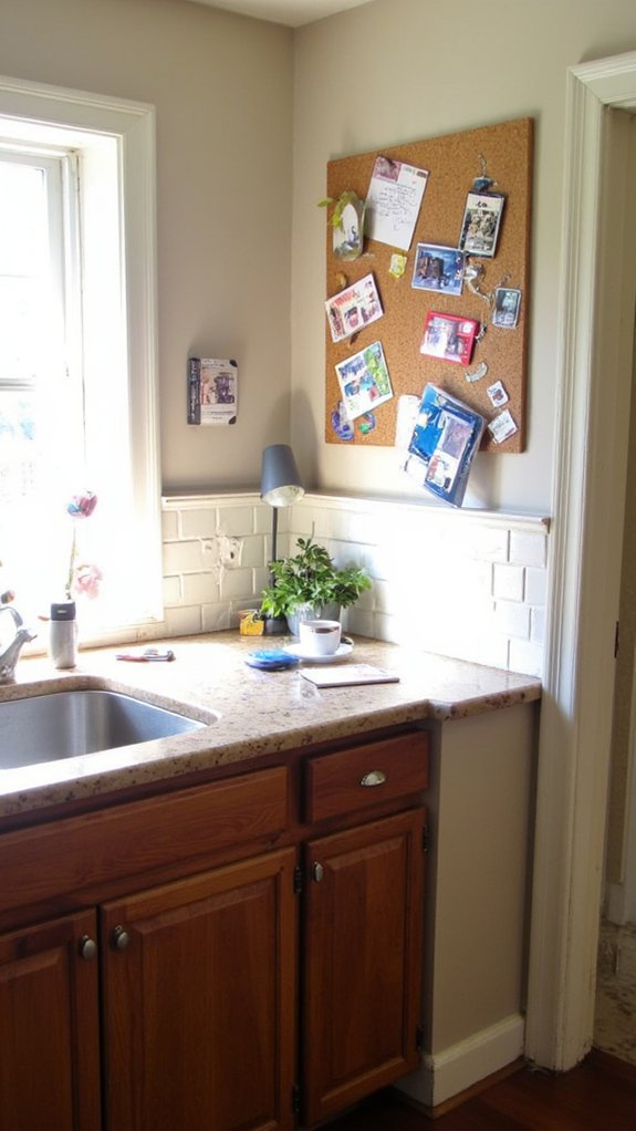 hidden functional kitchen desks