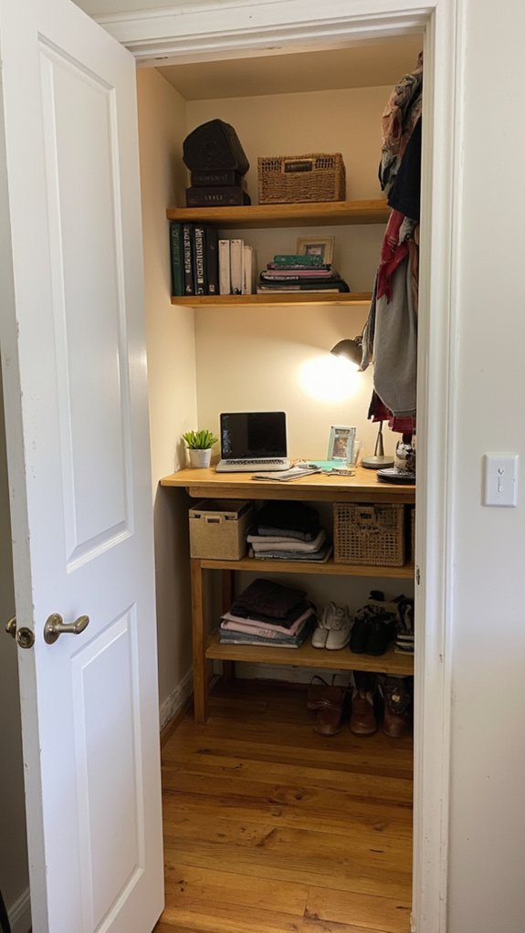 multifunctional closet workspace solution