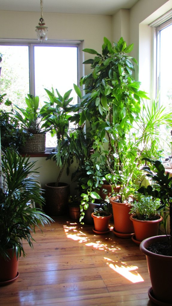 natural barriers with planters