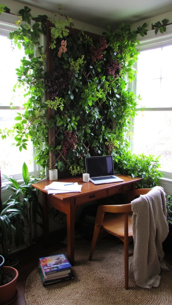 natural privacy with plants