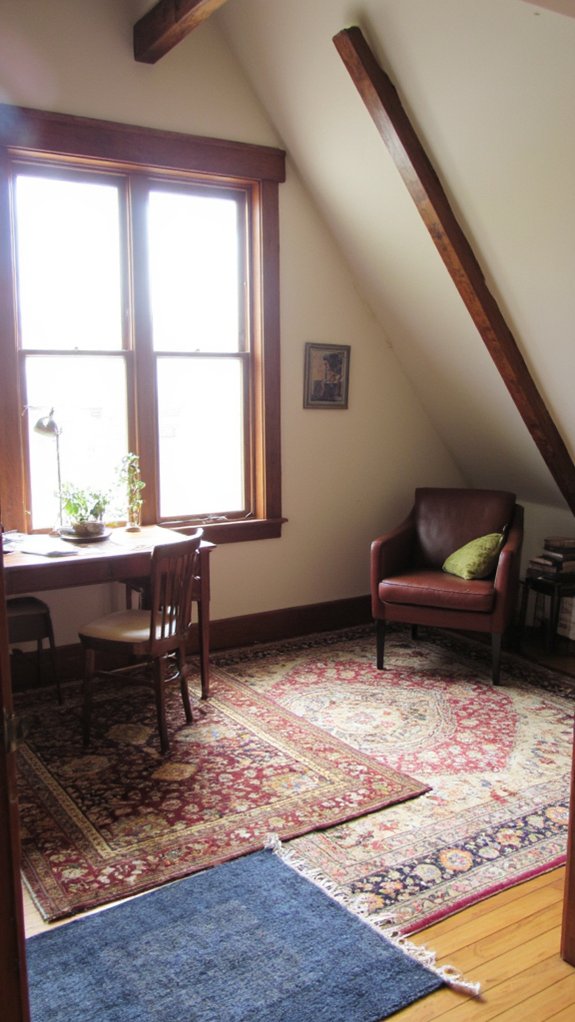 rugs create defined office zones