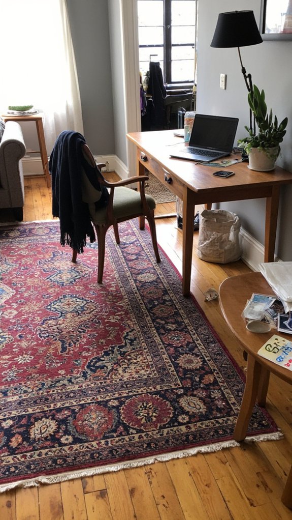 rugs create distinct spaces