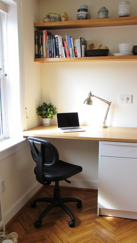 sleek minimalist desk productivity
