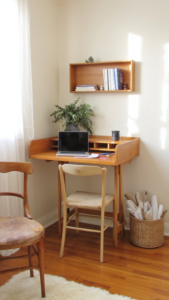 space efficient folding desk solution