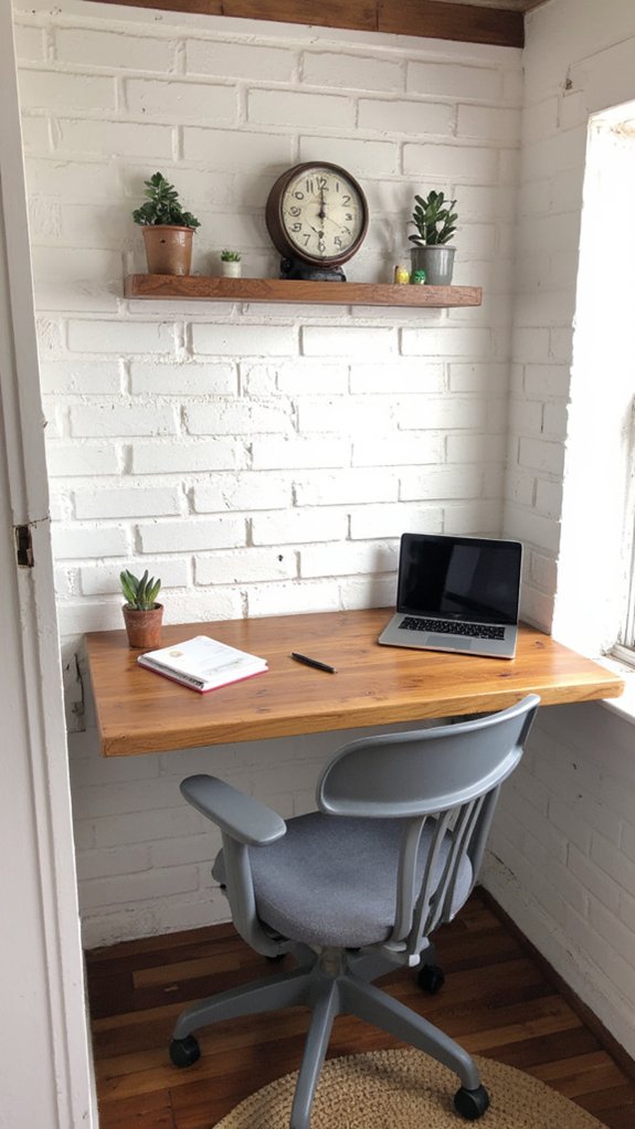 space saving wall mounted desk
