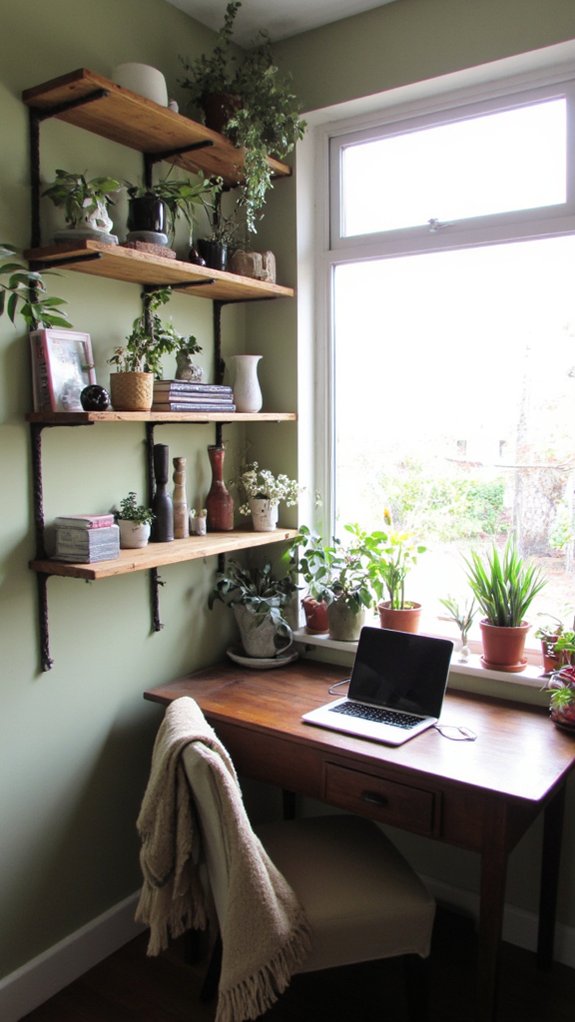 stylish floating shelves organization