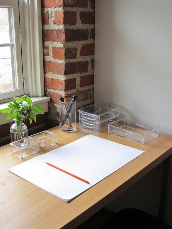 clutter free clear desk accessories