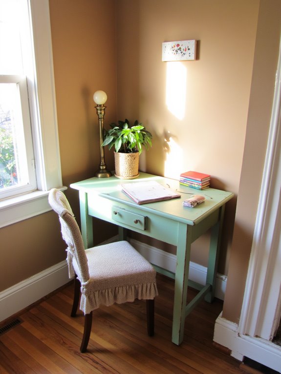 colorful small desk aesthetics