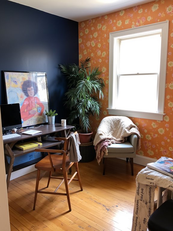 colorful workspace atmosphere separation