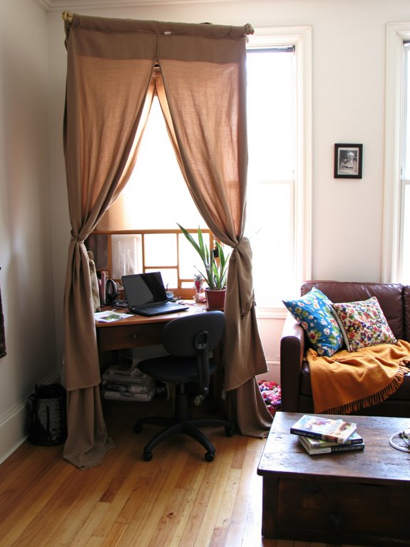 cozy enclosed workspace canopy