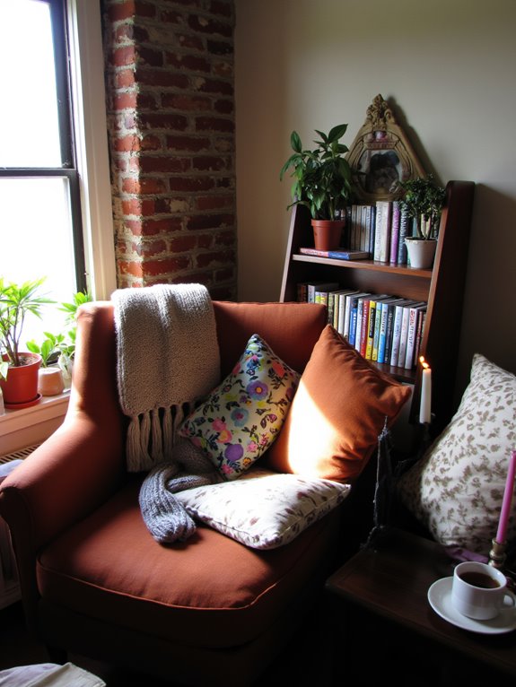 cozy reading nook setup