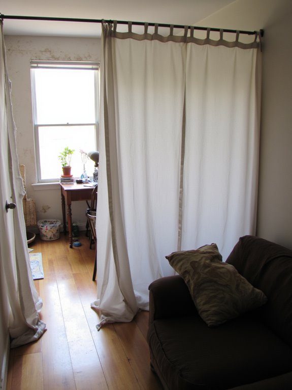 curtain dividers with tension rods
