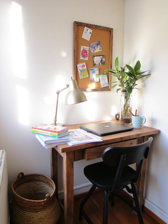 efficient small desk organization