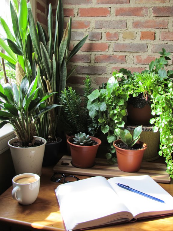 enhance workspace with plants