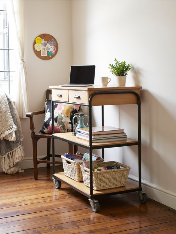 mobile desk trolley versatility