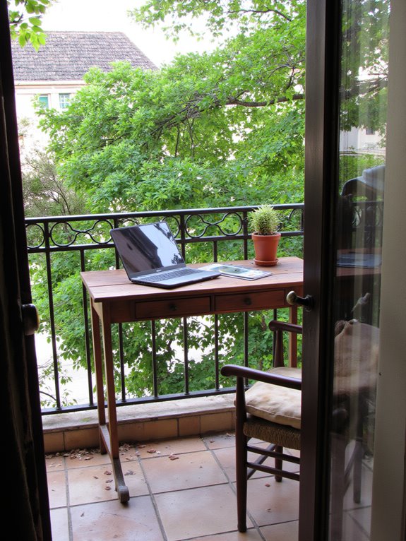 revitalizing outdoor workspace setup