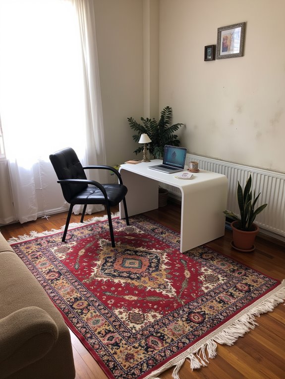 rugs define work space