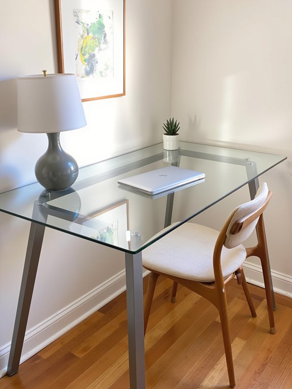 sleek airy modern workspace