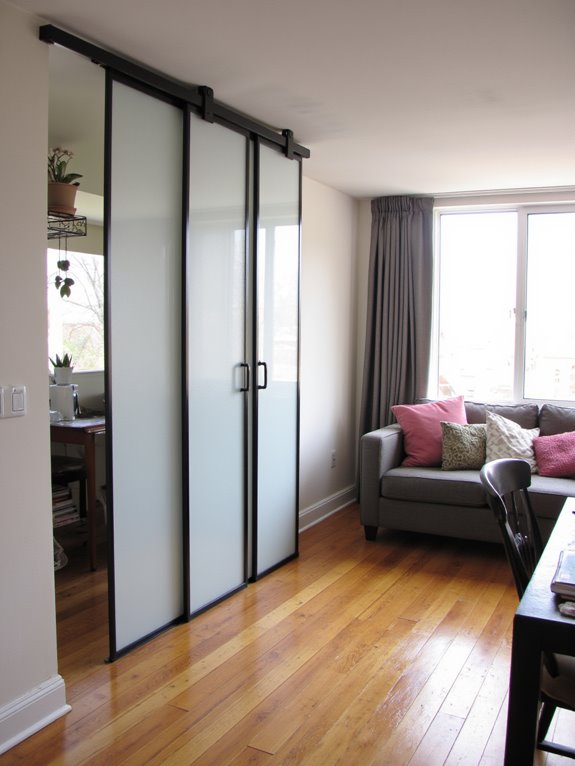 sliding doors enhance workspace