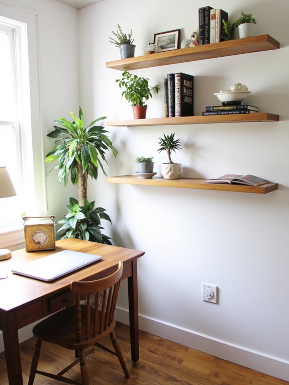 stylish open shelving organization