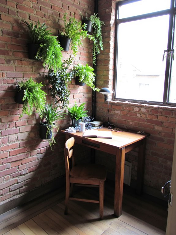 vertical planters enhance workspace