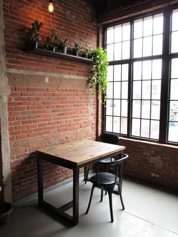 authentic charm of exposed brick