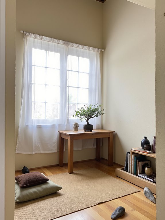 calming meditation corner created