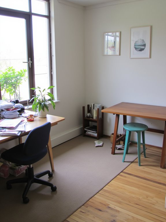 clutter free minimalist office transformation