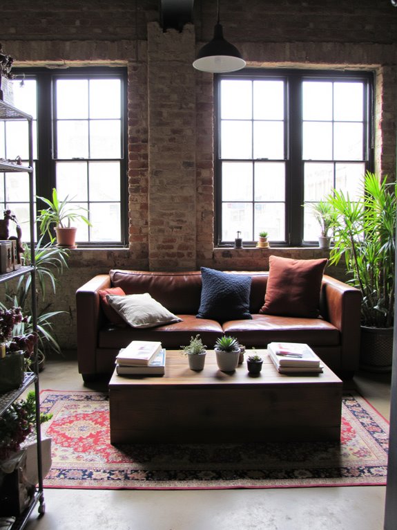 cozy industrial breakout area