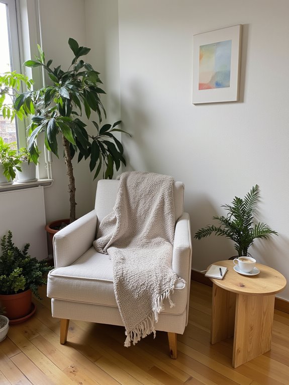 cozy relaxation corner setup