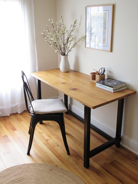 decluttered minimalist workspace organization