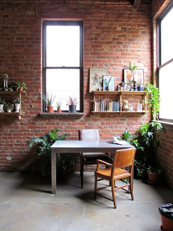exposed brick industrial charm