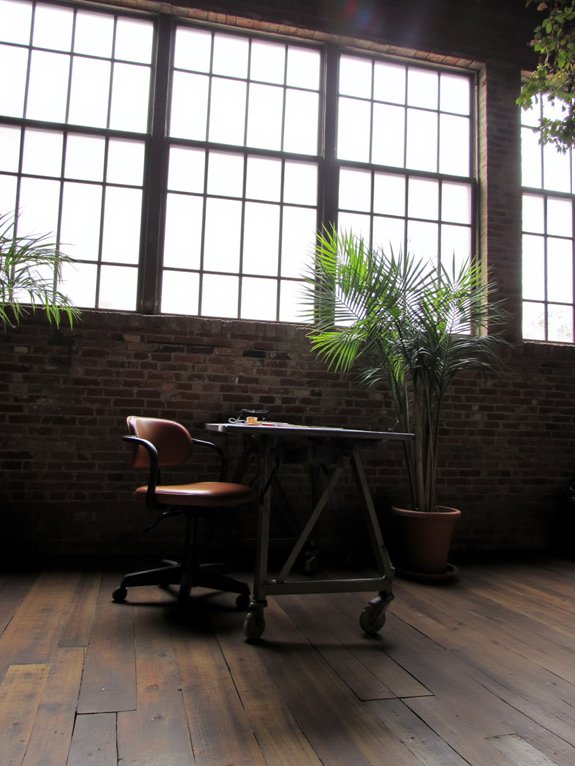 factory style windows enhance ambiance