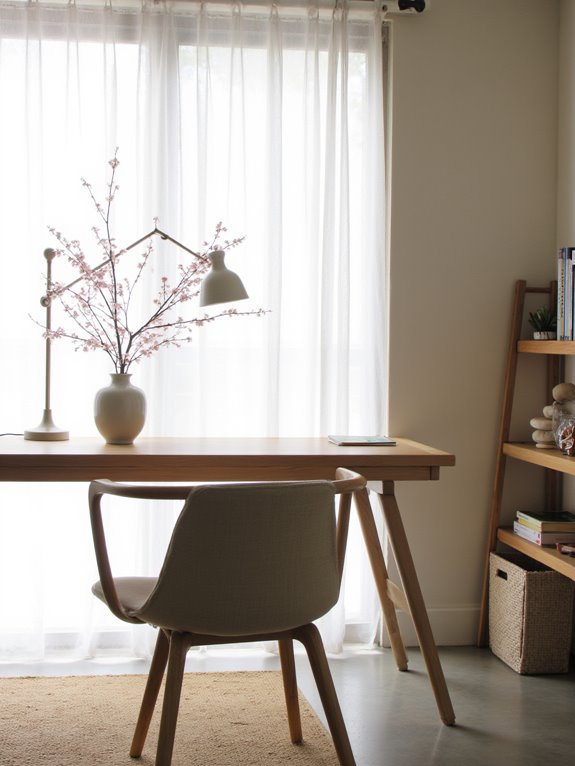 harmonious minimalist workspace design